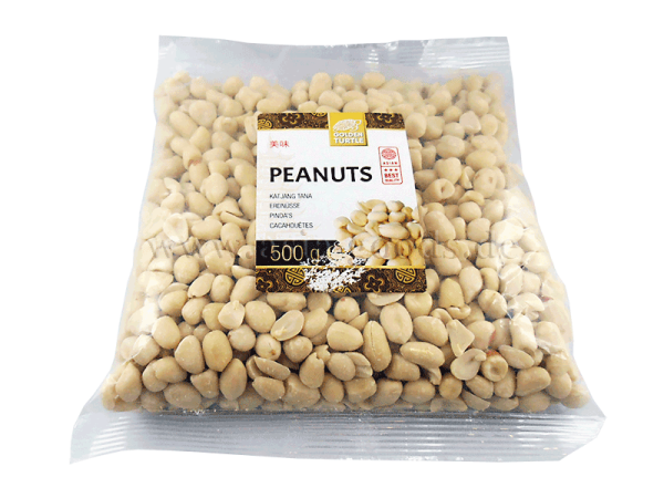 Erdnüsse, geschält und blanchiert, ohne Haut – GOLDEN TURTLE 500g