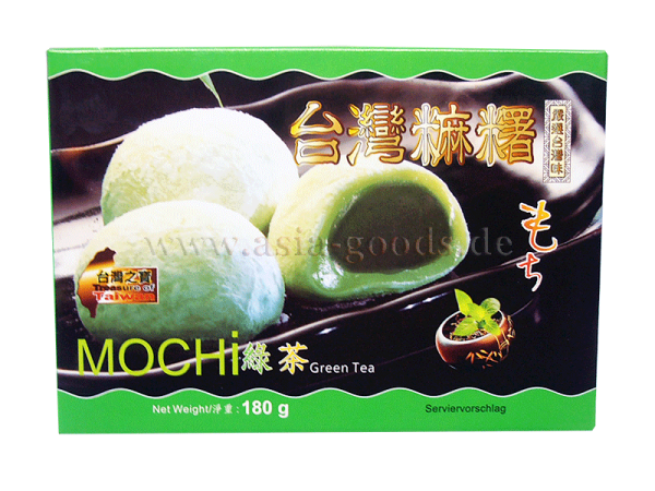 Mochi, gefüllte Klebreiskuchen – grüner Tee – AWON 180g